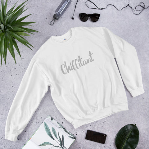 Chillitant - White Sweatshirt - Apparel, planetlucid - Planet Lucid,  - accessories